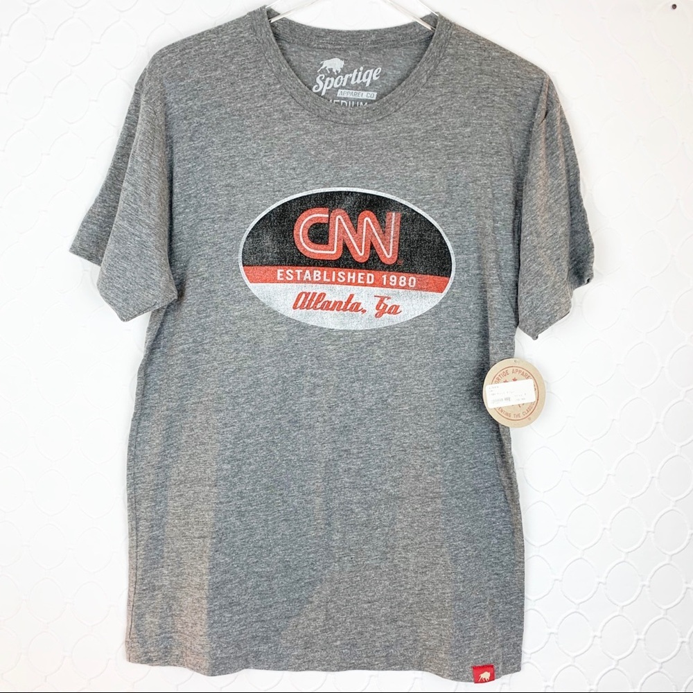 NWT Sportiqe CNN Graphic Tee T-shirt Medium